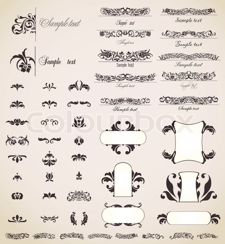 737x800 Decorative Design Elements Vector Stock Vector Colourbox