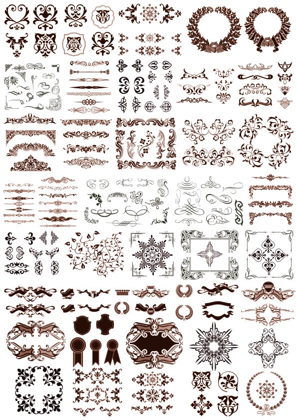 595x842 Decorative Elements Free Vector Cdr Free Download Vector Graphic Art