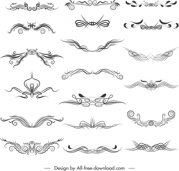 600x573 Download Free Vector Document Decorative Elements Elegant