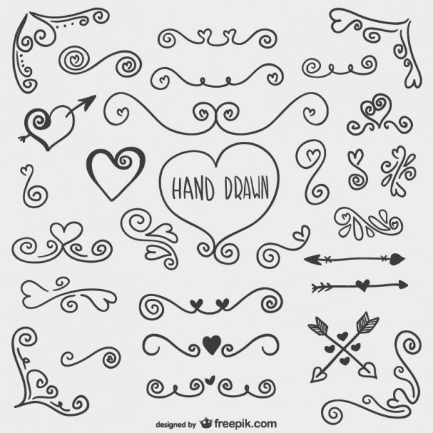 626x626 Calligraphic Decorative Elements Vector Free Vector Download