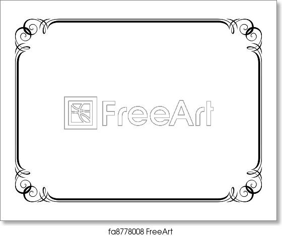 560x470 Free Art Print Of Calligraphy Ornamental Decorative Frame Vector