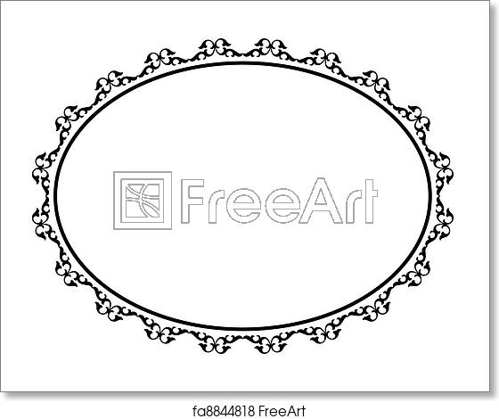560x470 Free Art Print Of Oval Ornamental Decorative Frame Vector Oval