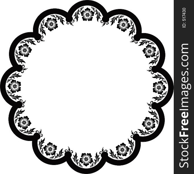 670x600 Decorative Frame, Vector