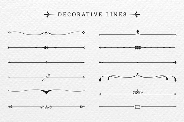 626x417 Decorative Lines Vector Free Download