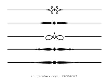 383x280 Dividers Accents Five Decorative Lines Stock Vector Royalty Free