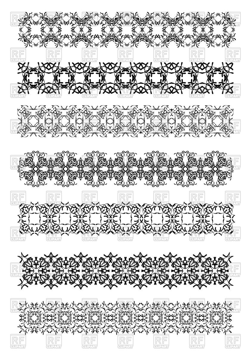 825x1200 Ornate Decorative Borders With Oriental Floral Ornament Vector