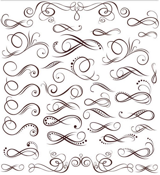555x609 Stylish Decorative Ornaments Vector Free Download