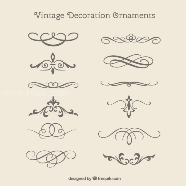 626x626 Vector Vintage Decorative Ornaments Pack Free Download