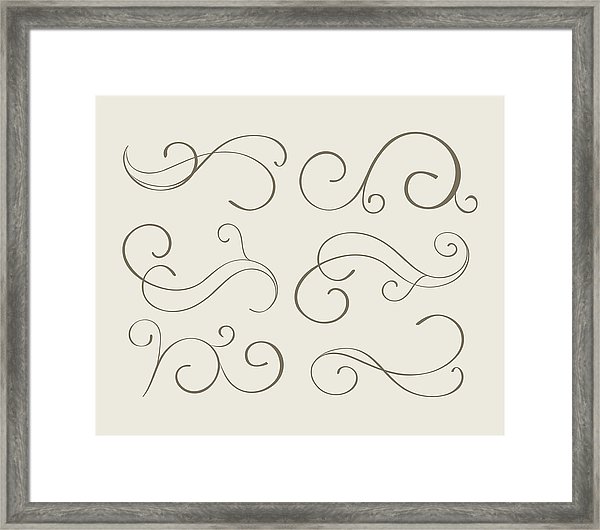 600x530 Decorative Ornaments, Vector Framed Print