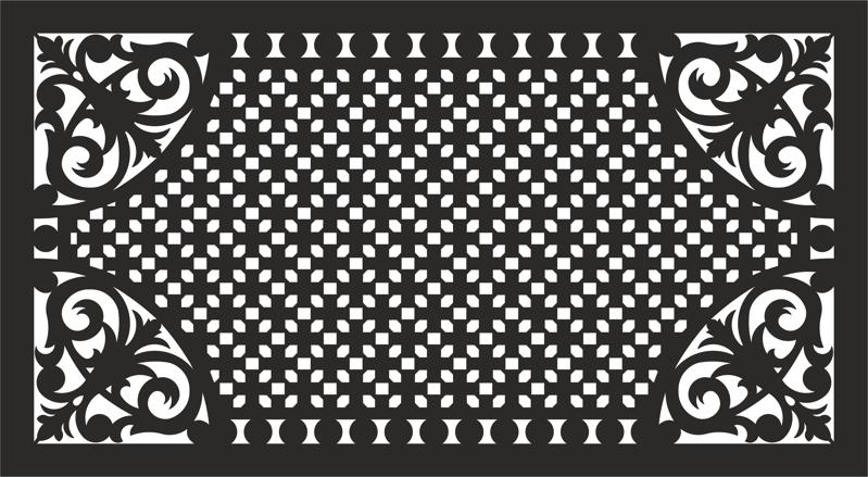 799x439 Decorative Grill Pattern Vector Graphic Design Vector