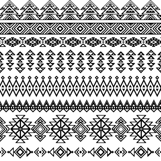 626x626 Tribal Decorative Pattern In Black And White Vector Free Download