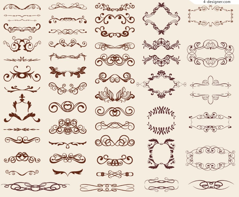 800x658 Designer Simple Decorative Patterns Vector Material