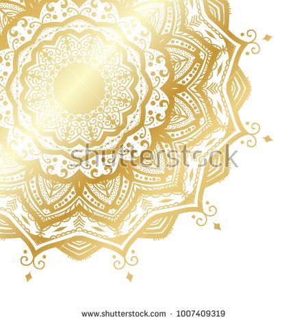 450x470 Mandala, Gold, Background, Ornament, Pattern, Vector, Round