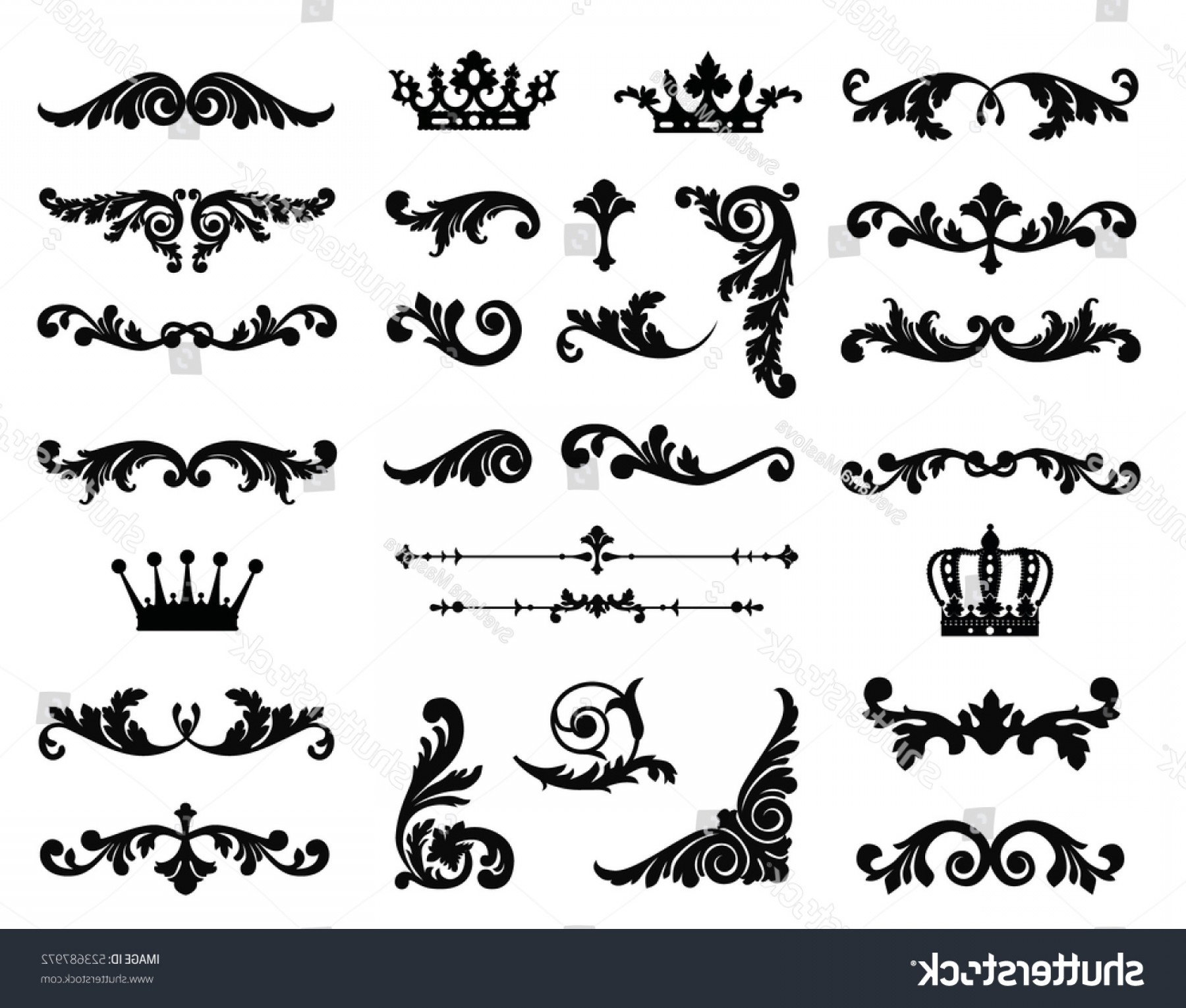 Ornate Scroll Decorative Design Elements Crowns Wallkeeper 1800x1530 Ornate Scroll Decorative Design Elements Crowns Wallkeeper