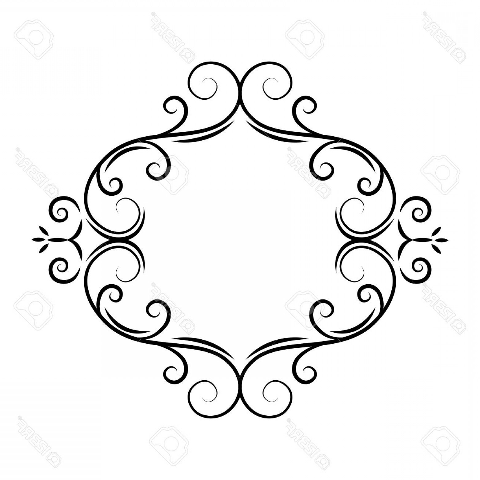 Photostock Vector Decorative Oval Frame Filigree Scroll Border 1560x1560 Photostock Vector Decorative Oval Frame Filigree Scroll Border