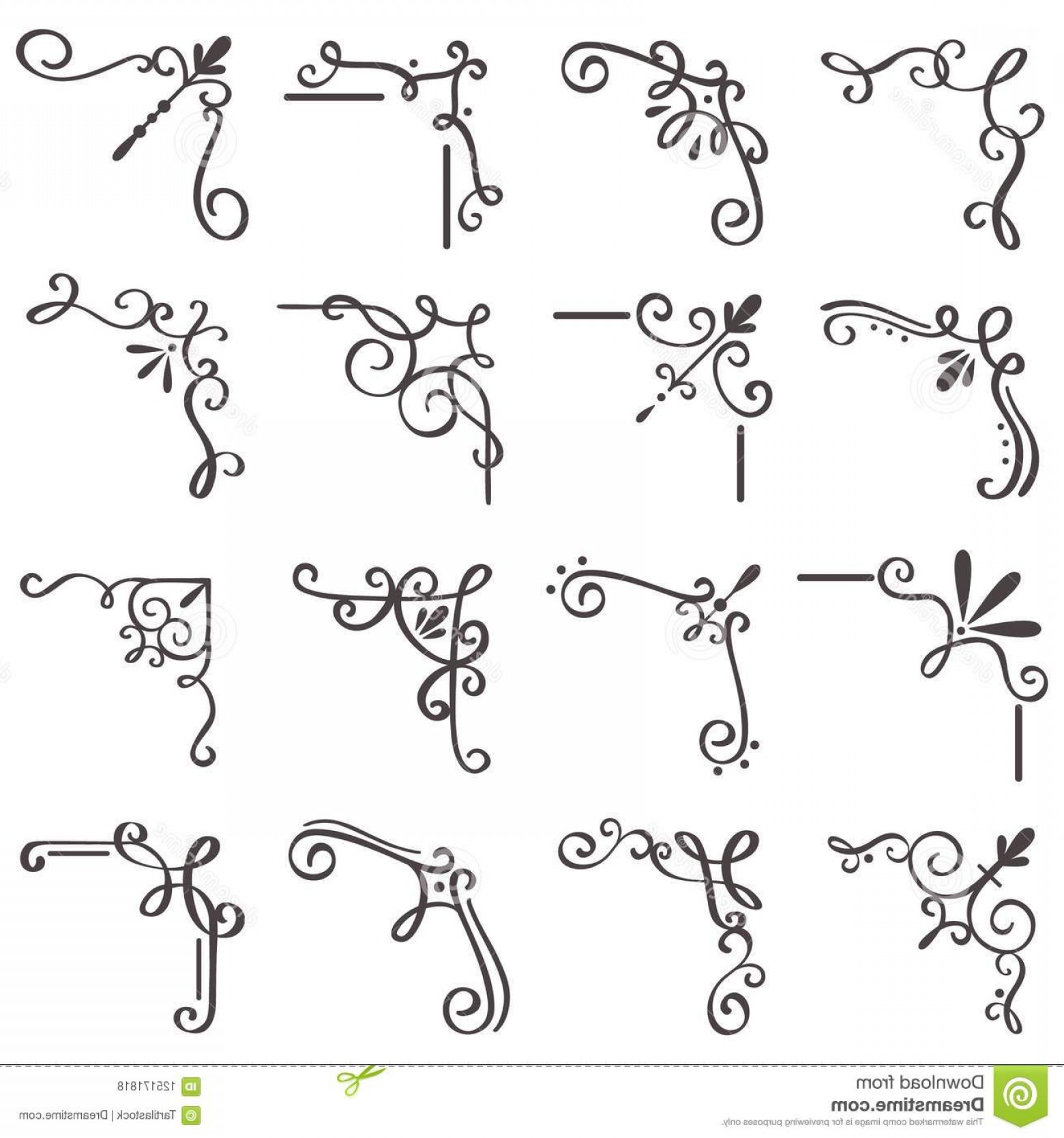 Vector Decorative Scroll Corner Handandbeak 1560x1668 Vector Decorative Scroll Corner Handandbeak