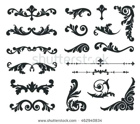 Calligraphic Scrolls Vector Swirl Divider Calligraphic Scroll Line 450x401 Calligraphic Scrolls Vector Swirl Divider Calligraphic Scroll Line