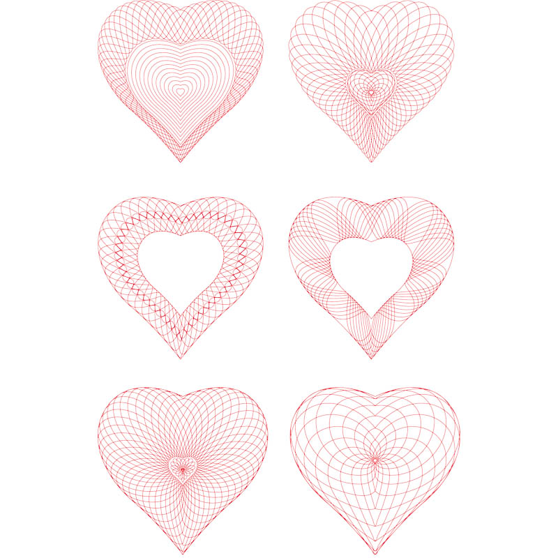 800x800 Decorative Heart Shapes Vector Free Stock Vector Art