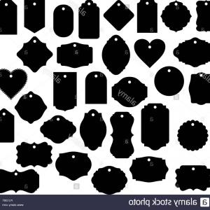 300x300 Gift Tag Shapes Vector Clip Art Isolated Luggage Tag Decorative