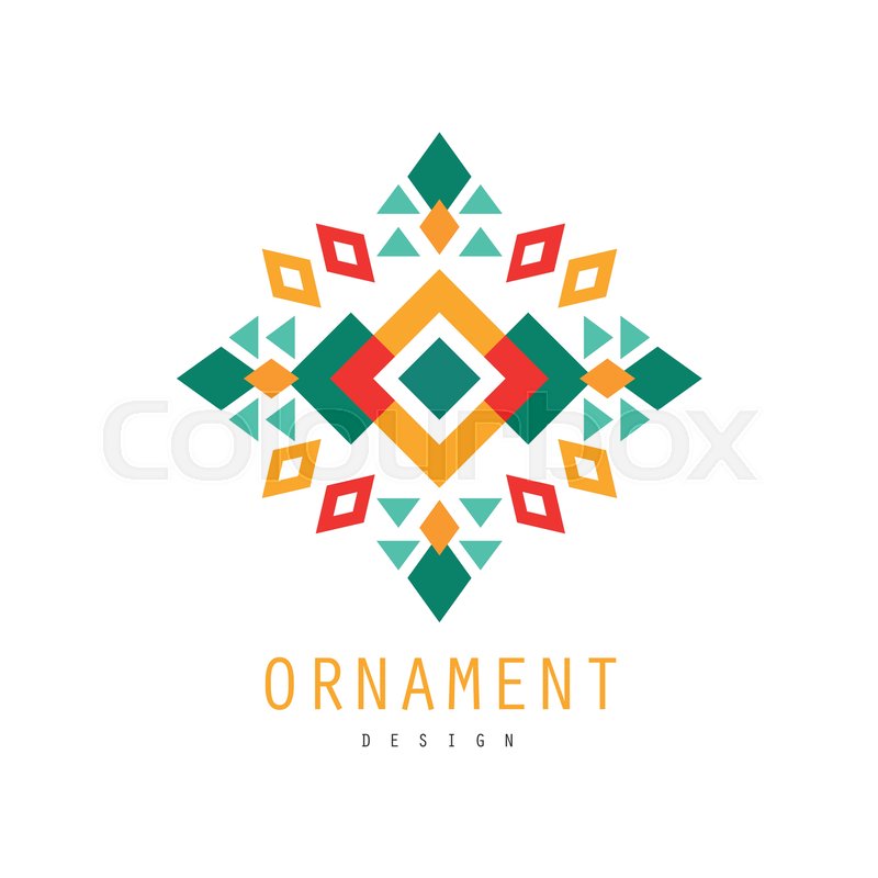 800x800 Ornament Logo Design, Colorful Stock Vector Colourbox