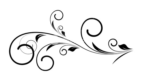 Decorative Swirl Floral Vector Silhouette Royalty Free Stock Image 500x283 Decorative Swirl Floral Vector Silhouette Royalty Free Stock Image