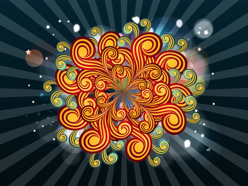 1024x766 Decorative Swirls Vector Art Graphics