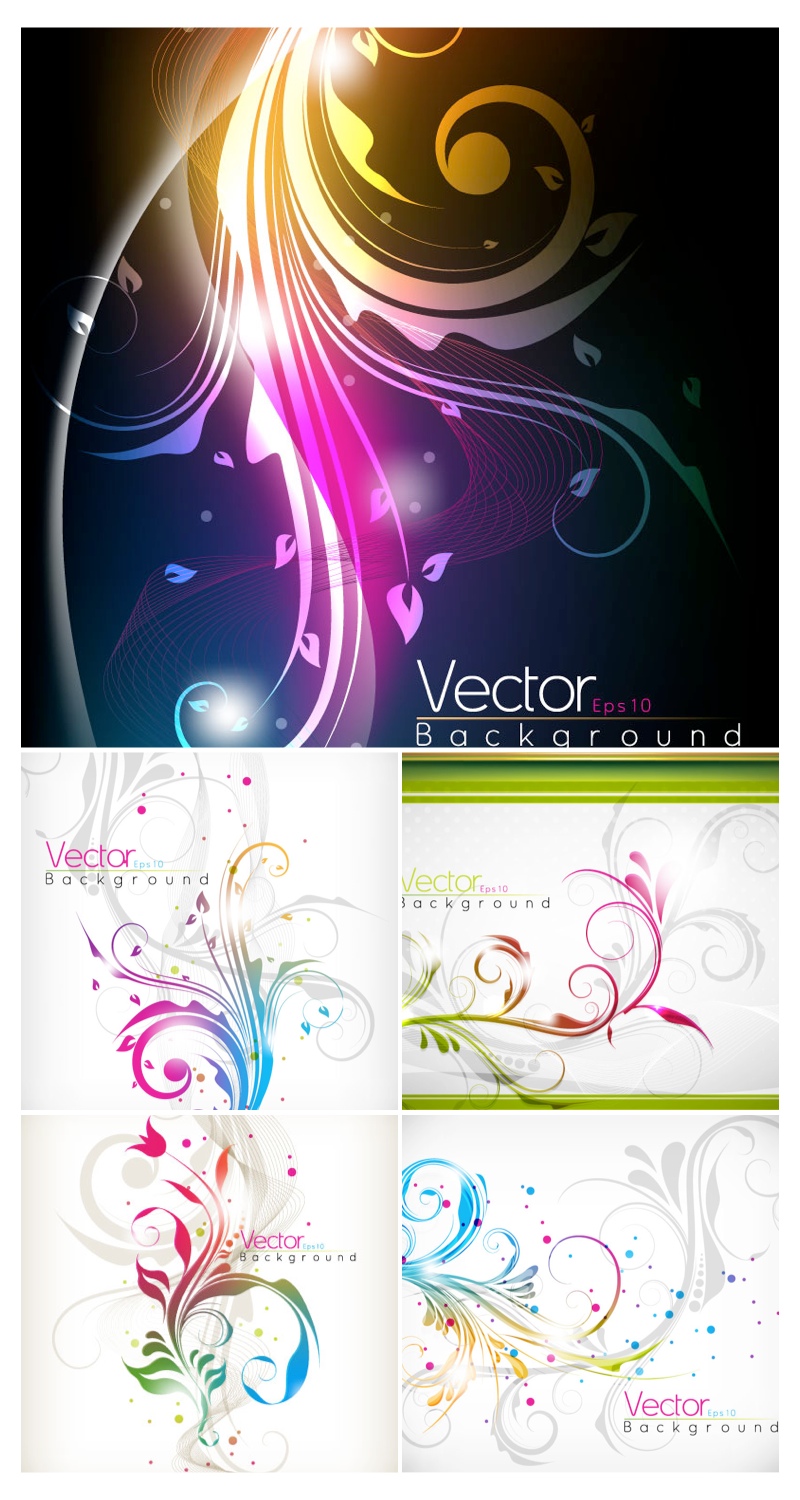 800x1500 Ornate Abstract Swirls Vector Free Stock Vector Art