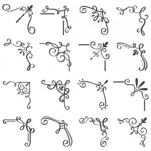 300x300 Swirls Vector Art Free Floral Corner Design Swirl Ornament