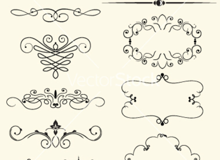 440x320 Celtic Swirl Dividers, Free Ornament Swirls Vector Art