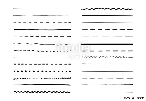 500x346 Doodle Pencil Lines Hand Drawn Decorative Border Elements