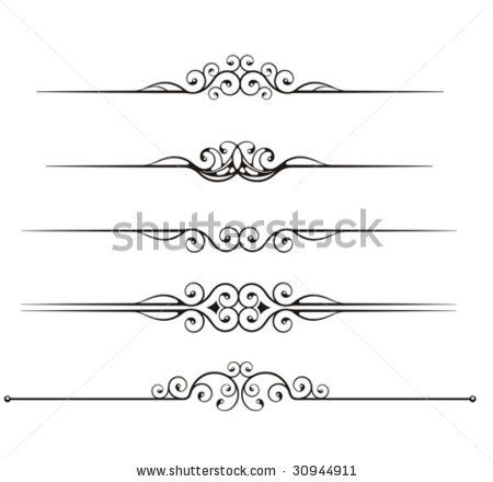 450x440 Filigree Underline