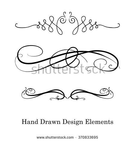 450x470 Vector Design Element, Beautiful Fancy Curls And Swirls Divider