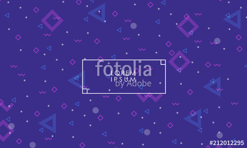 500x300 Abstract Geometric Shapes And Lines With Thin Frame On Deep Purple