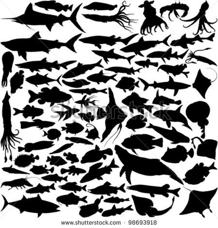 450x470 Free Deep Sea Vector Silhouette Free Vector For Free Download
