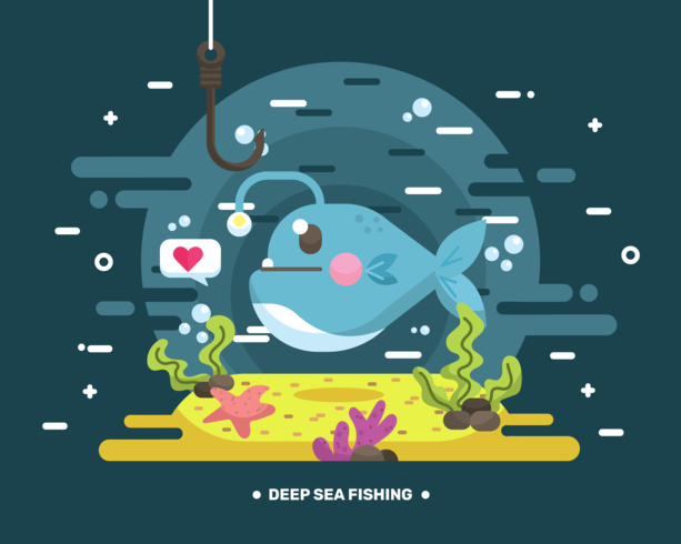 613x490 Deep Sea Fishing Vector