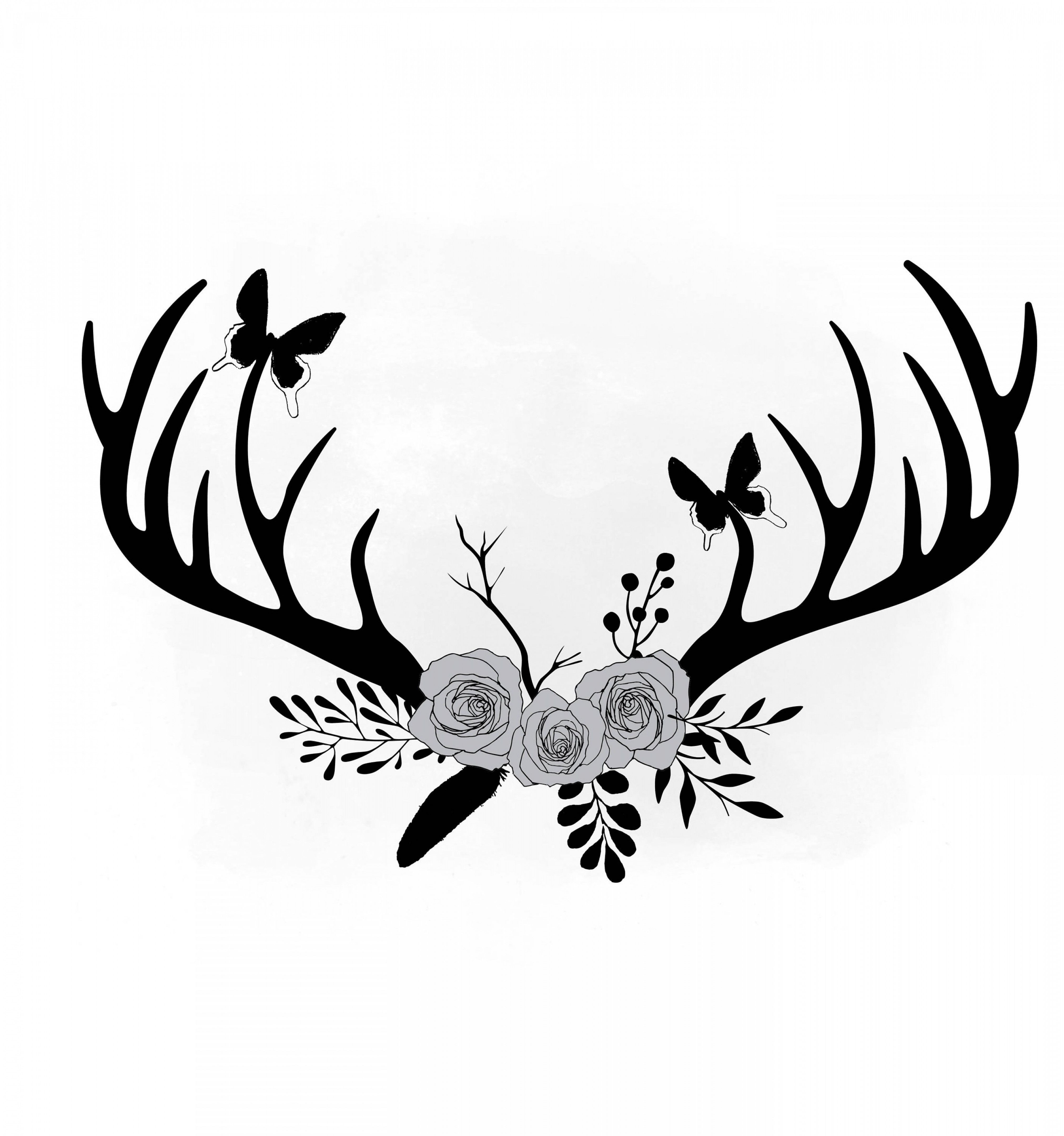 4046x4320 Vector Antler Heart Studiogrfx