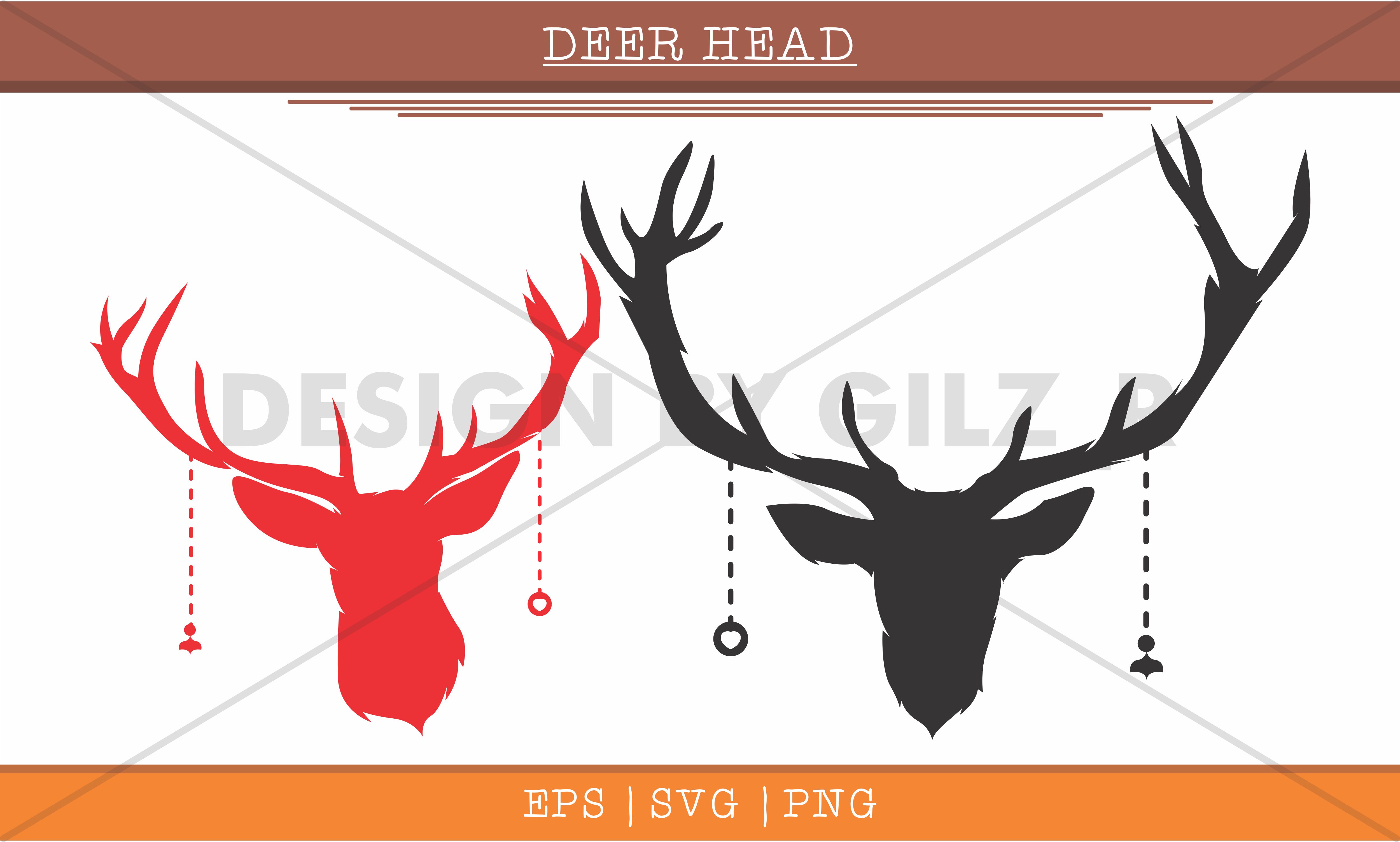 5000x3010 Deer Head Silhouette Vector Illustration Design For Mug, Cup And Etc