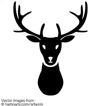 335x355 Download Deer Heas Silhouette