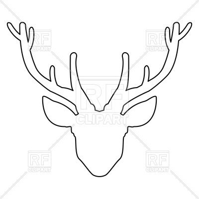 400x400 Head Deer Outline Vector Image Of Plants And Animals