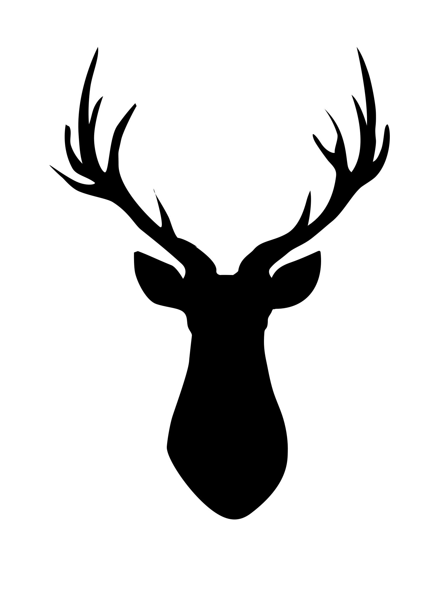 1500x2100 Stag Silhouette Tattoo