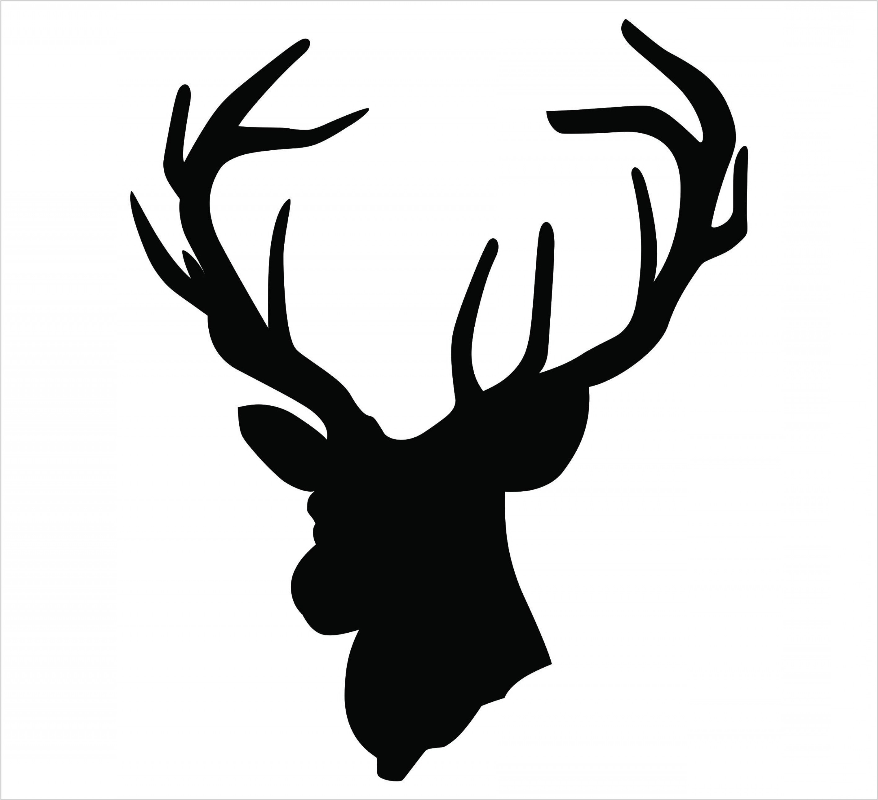 Deer Head Silhouette Vector at Vectorified.com | Collection of Deer ...