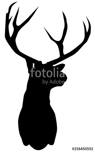 314x500 Vector Deer Head Silhouette Stock Image And Royalty Free Vector