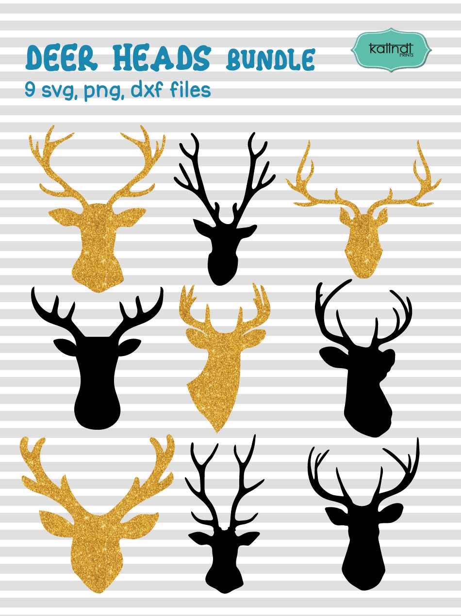 950x1270 Deer Head Bundle Hunting Deer Files, Deer Vector
