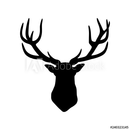 500x500 Deer Head Vector Illustration