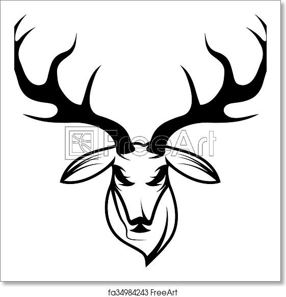 Deer Head Vector at Vectorified.com | Collection of Deer Head Vector ...