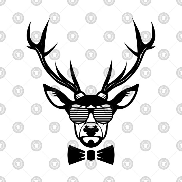 630x630 Retro Hipster Deer Head Vector