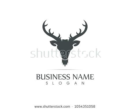 450x380 Cardboard Reindeer Badge Logo Template Design Download Free Vector