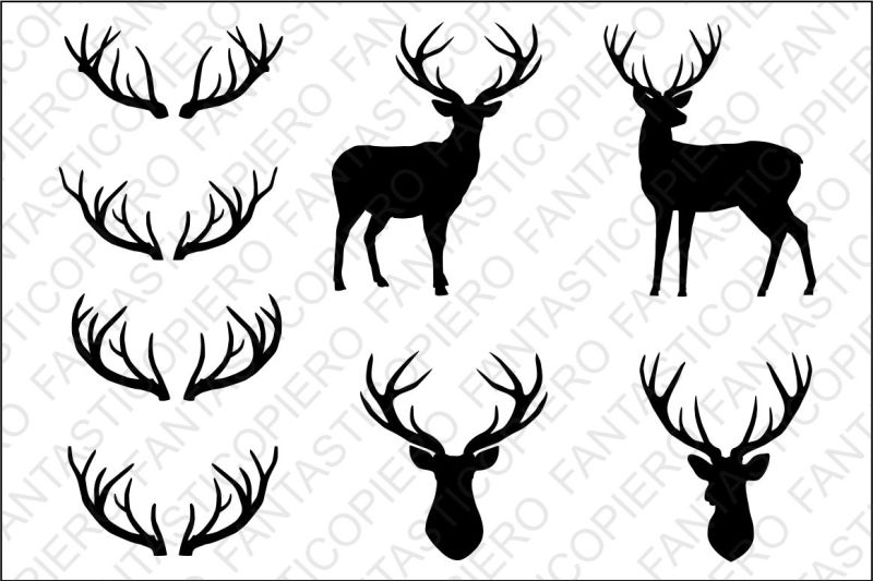 800x533 Free Deer, Deer Head, Antlers For Silhouette Cameo