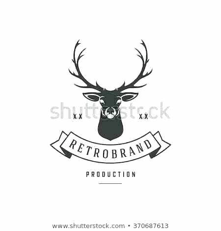 450x470 Hunting Club Logo Template Deer Head Stock Vector Royalty Free