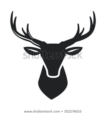 437x470 Black Deer Head